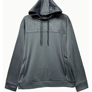 MTA Men’s Gray Geometric Hoodie Pullover Casual Long Sleeve Size M